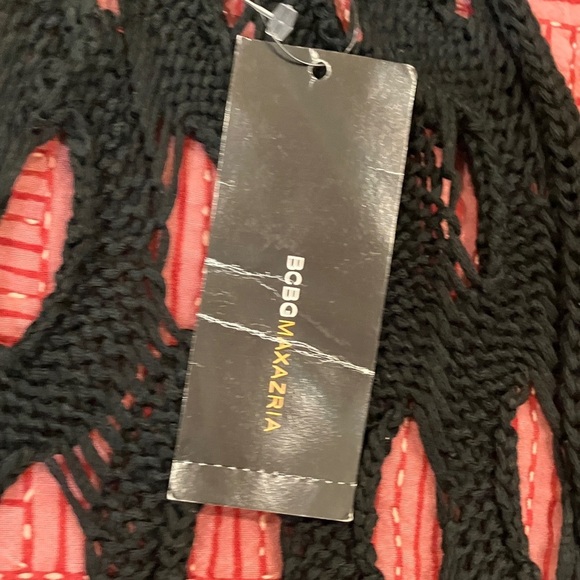 BCBGMaxAzria medium Womens New with tags Black Open-Knit Sweater - Picture 6 of 16